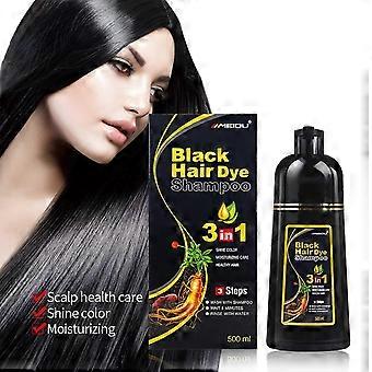 Instant Hair Color Shampoo 500ml - Deep Wine Red, Unisex, Long-Lasting, High-Qua