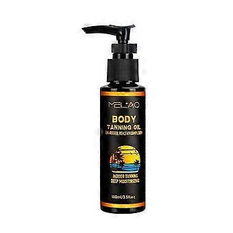 Coconut Oil Based Tanning Lotion for All Skin Types, Vitamin E Moisturizer with Sunless Tan Effect