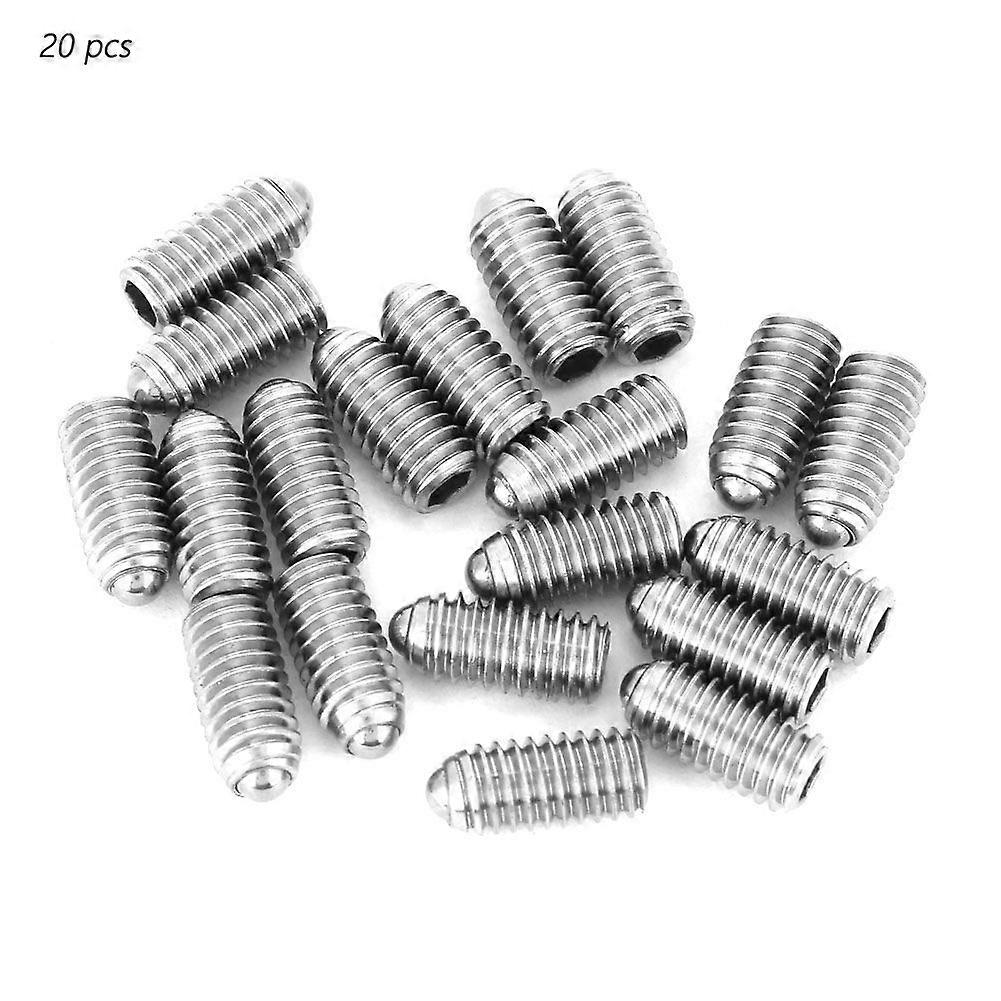 20 stk sett Rustfritt stål Thread Hex Spring Ball Plunger Skrue (M3 * 8)