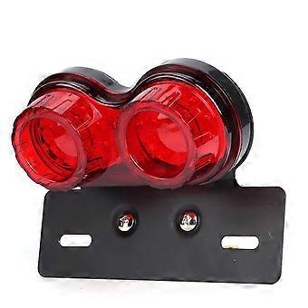 Multifunctional Motorcycle LED Light Taillight Turn Signal Brake License Plate Integrated LampRed