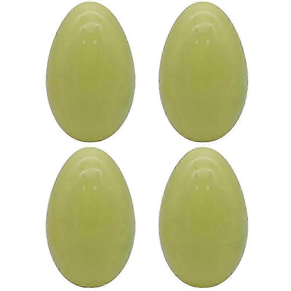 Plastic Easter Eggs Empty for Decoration 4Pcs Light Green Set