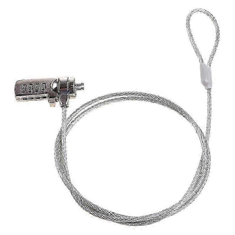 4 Digit Password Lock Combination Security Lock Cable Chain compatible with USB Devices