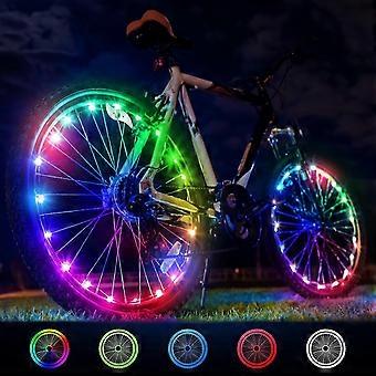 Luzes led de bicicleta de roda de bicicleta, luzes de corda led de bicicleta (2 peças)