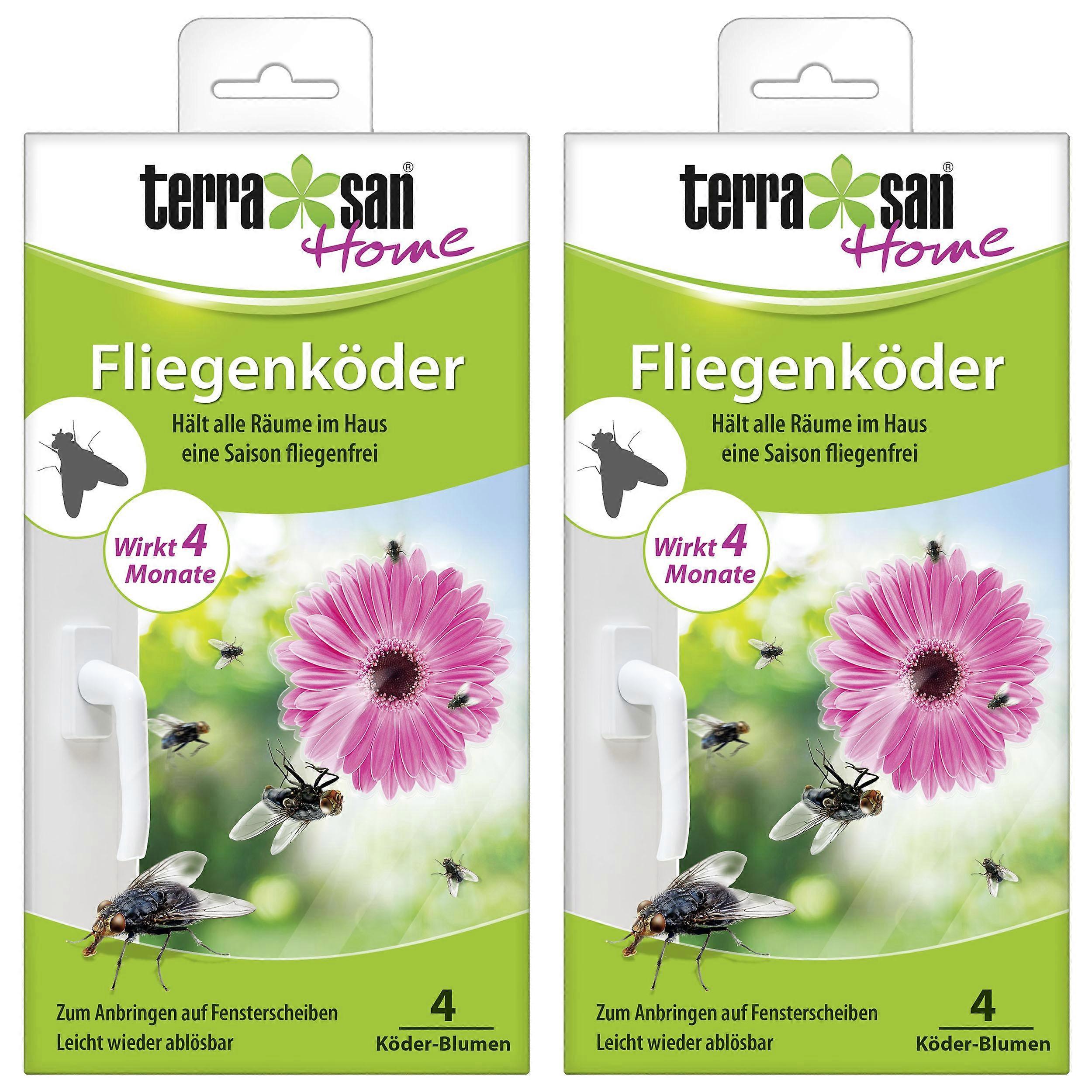 2 x TERRASAN HOME® Fliegenköder Blume, 4 Stück