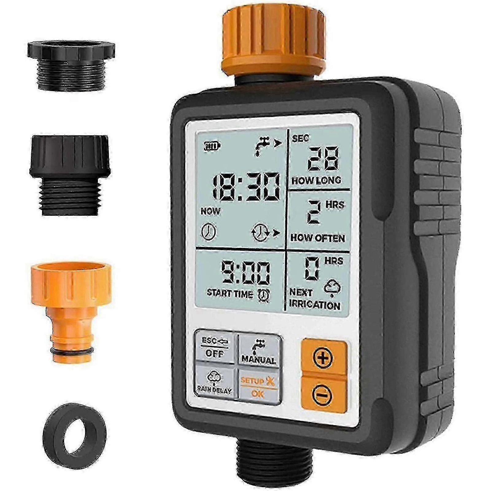 2025 Garden Compatible Programmable Hose Timer, 3" Screen Irrigation 26-27