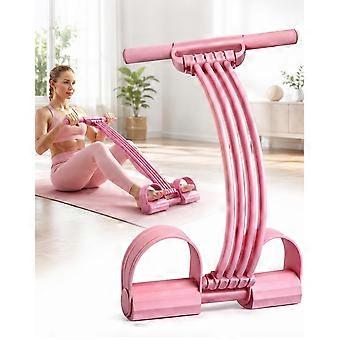 Multifunction Pedal Resistance Band Trainer, 8 Tubes, Detachable Adjustable Foot Pedal  Portable Home Gym Full Body Workout for Arms, Legs, Abs, Glute