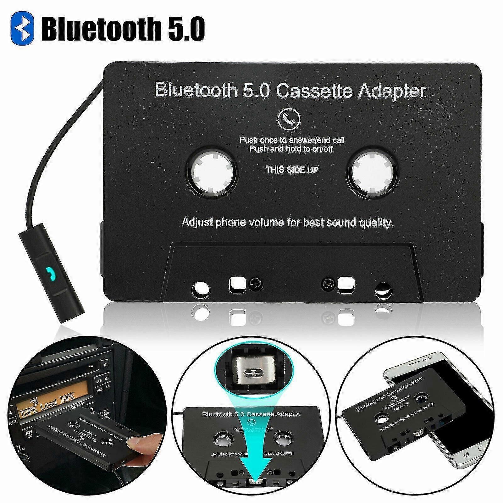 Bluetooth 5.0 Cassette Adapter for Car, Aux Input Stereo Tape Player