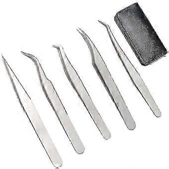 Professional Eyelash Tweezers Set Of 2 Stainless Steel Eyelash Tweezers For