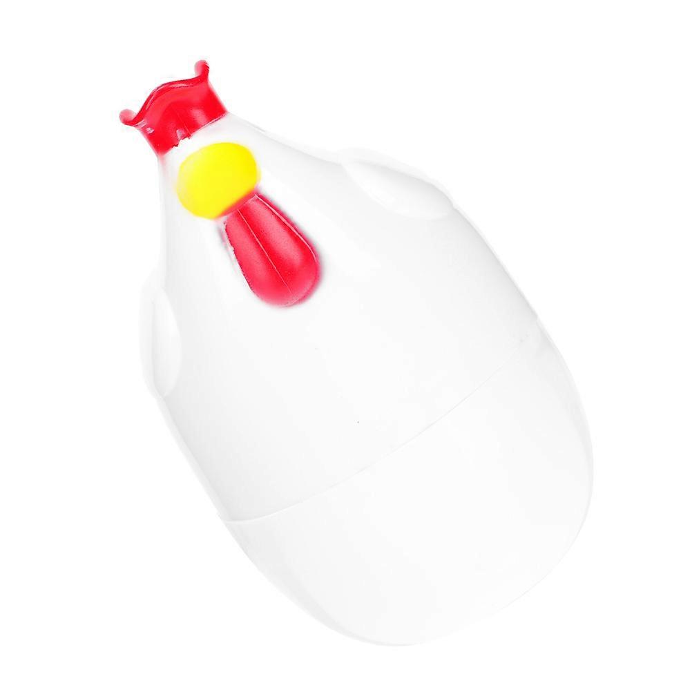 Creative Chicken Shaped Microwave Egg Steamer Steamed Egg Container (White)