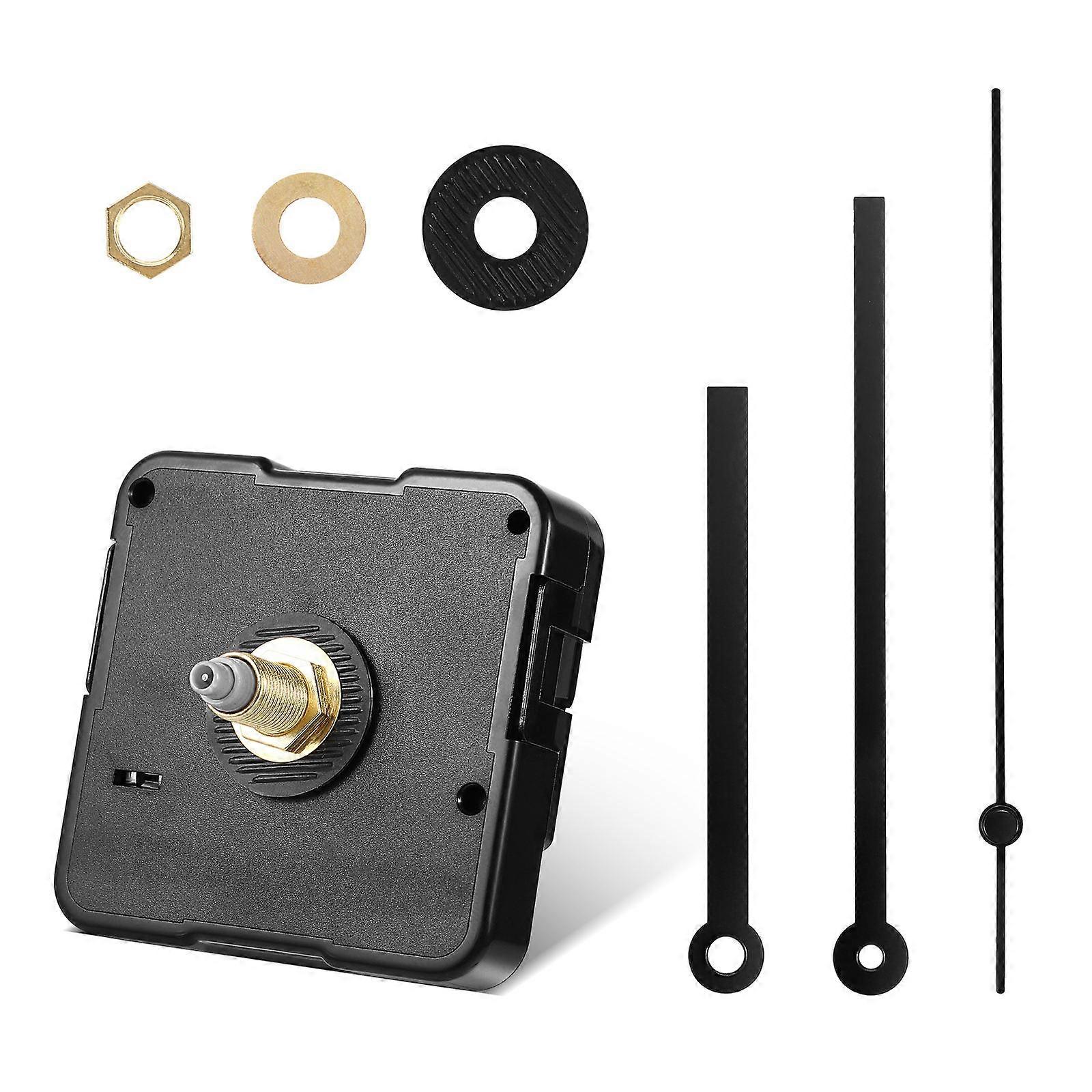 Silent Clock Movement Kits for DIY Clock Replacement Black Straight Clock Hand