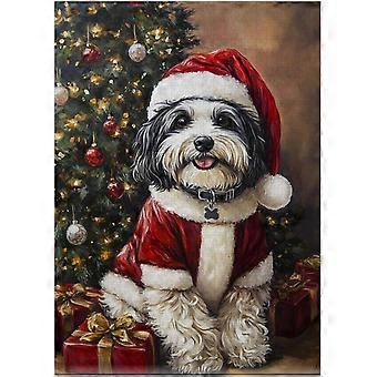 Santa Claus Havanese Jigsaw Puzzle - Cozy Xmas for Pet-Loving Family in Christmas SQZ274