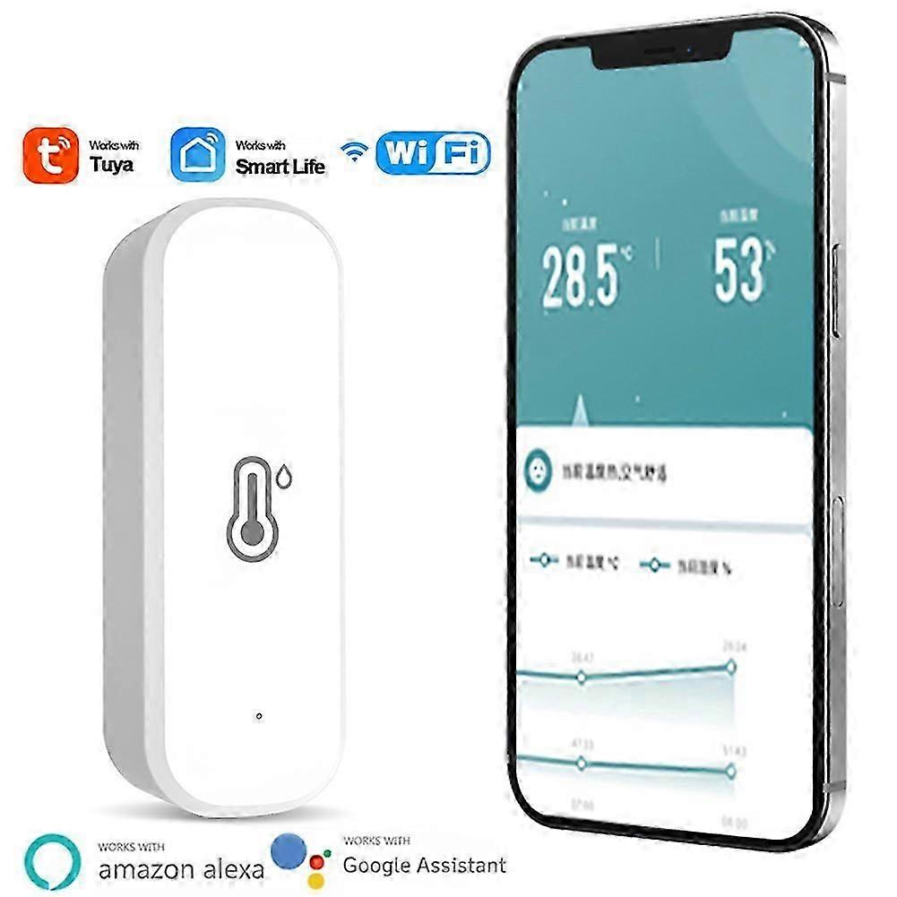 1-10x Tuya ZigbeeWiFi Smart TemperaturFuktighetssensor Termometer Hygrometer
