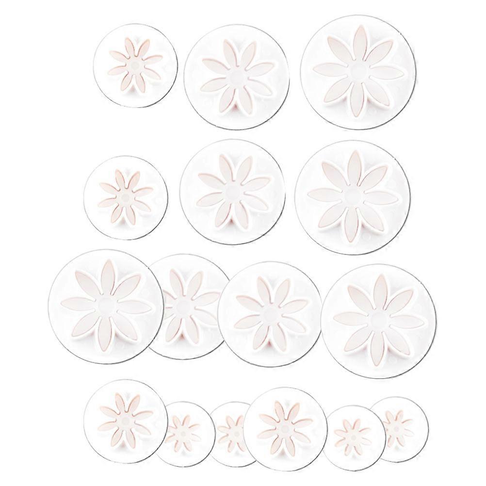 Plastic Biscuit Mold for Baking 16Pcs Creative White Spring Pressed Kit