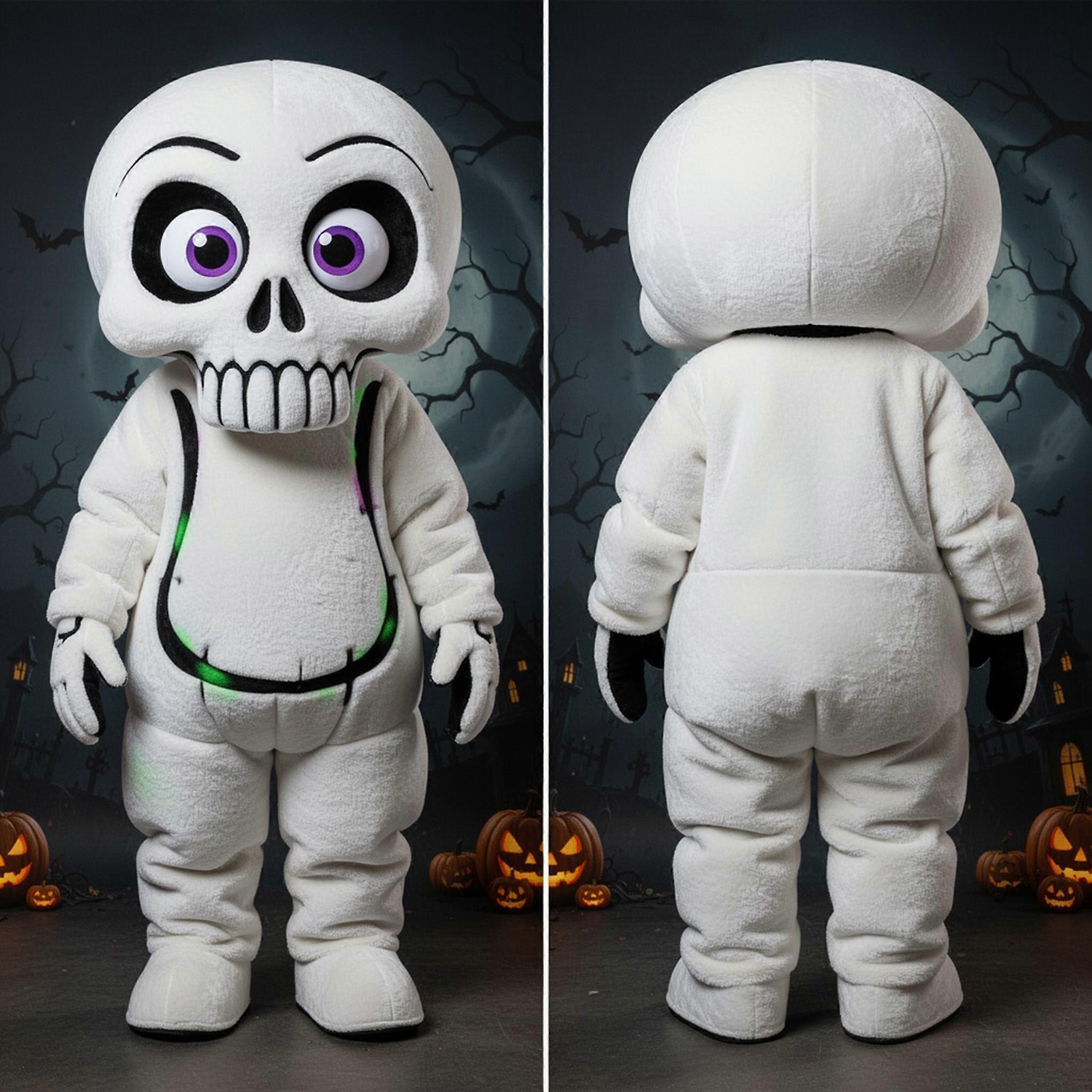 MASTICOT Ivory White Rounded Skull Mascot