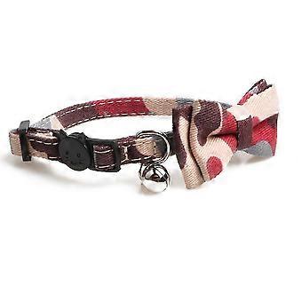 Removable Bow Camo Cat Collar