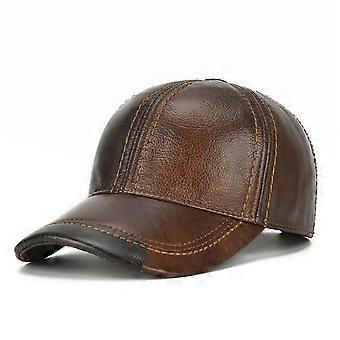 Baseballkappe aus echtem Leder mit verstellbarem