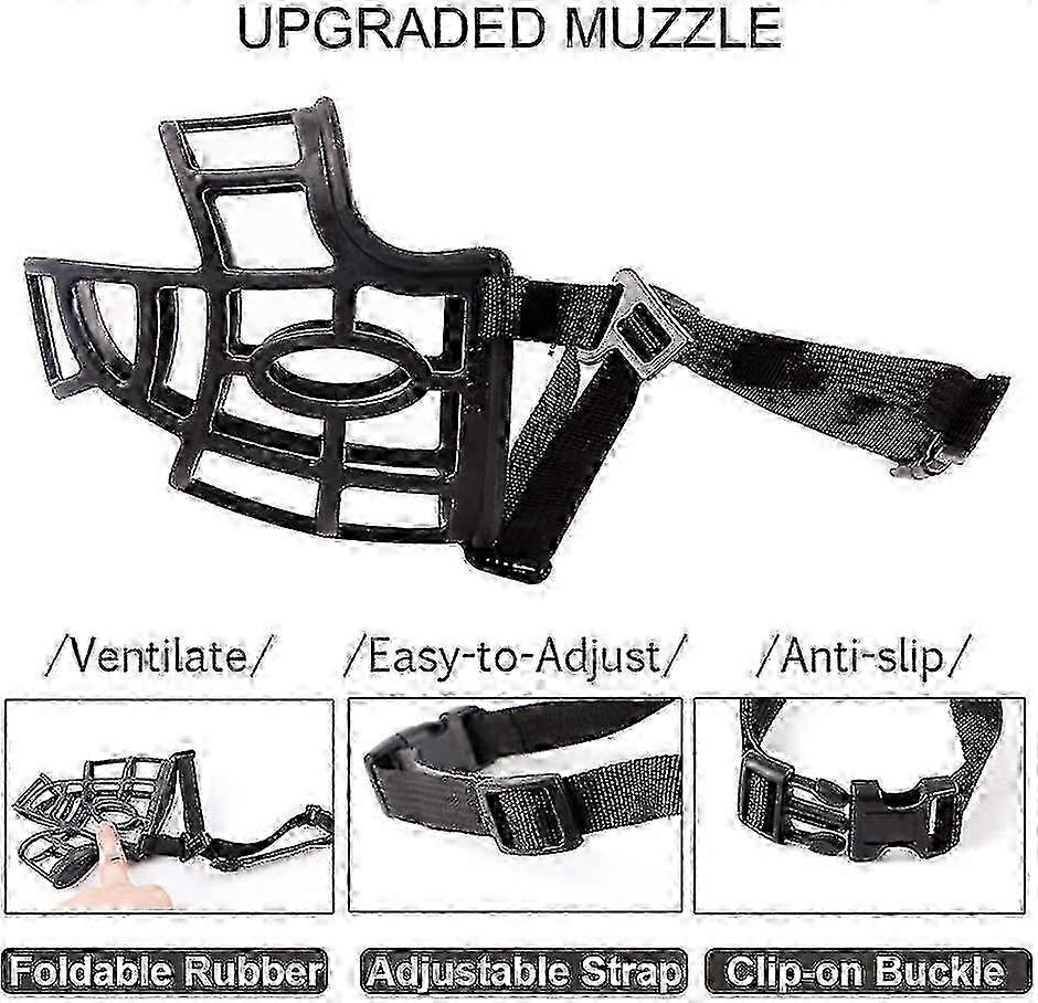 Breathable Basket Muzzle compatible with Large Dogs, Size L, Comcompatible withtable Fit