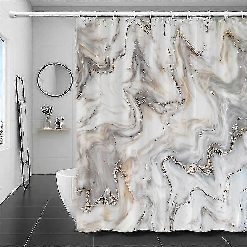 Marble Pattern Shower Curtain