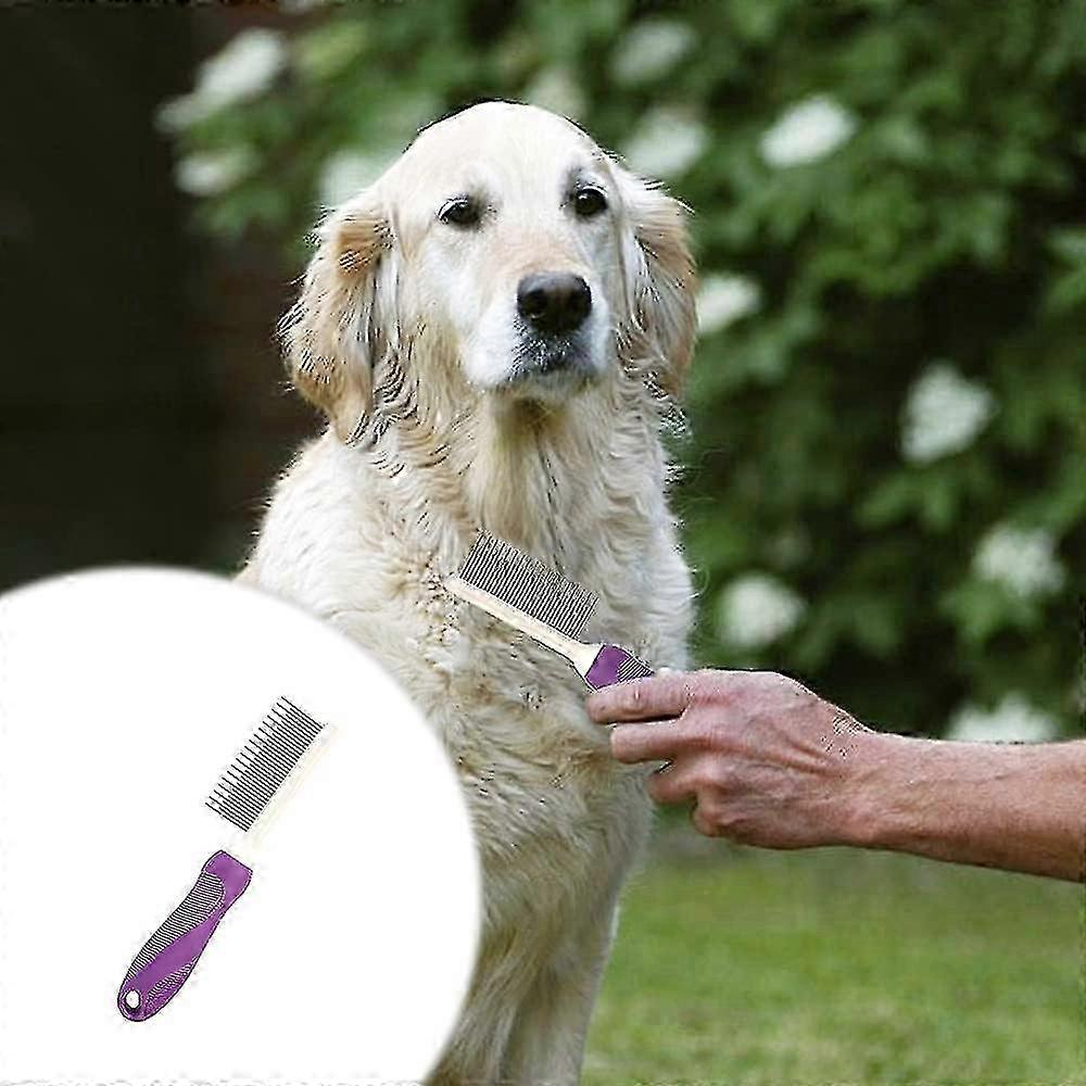 Ergonomic Stainless Steel Pet Comb