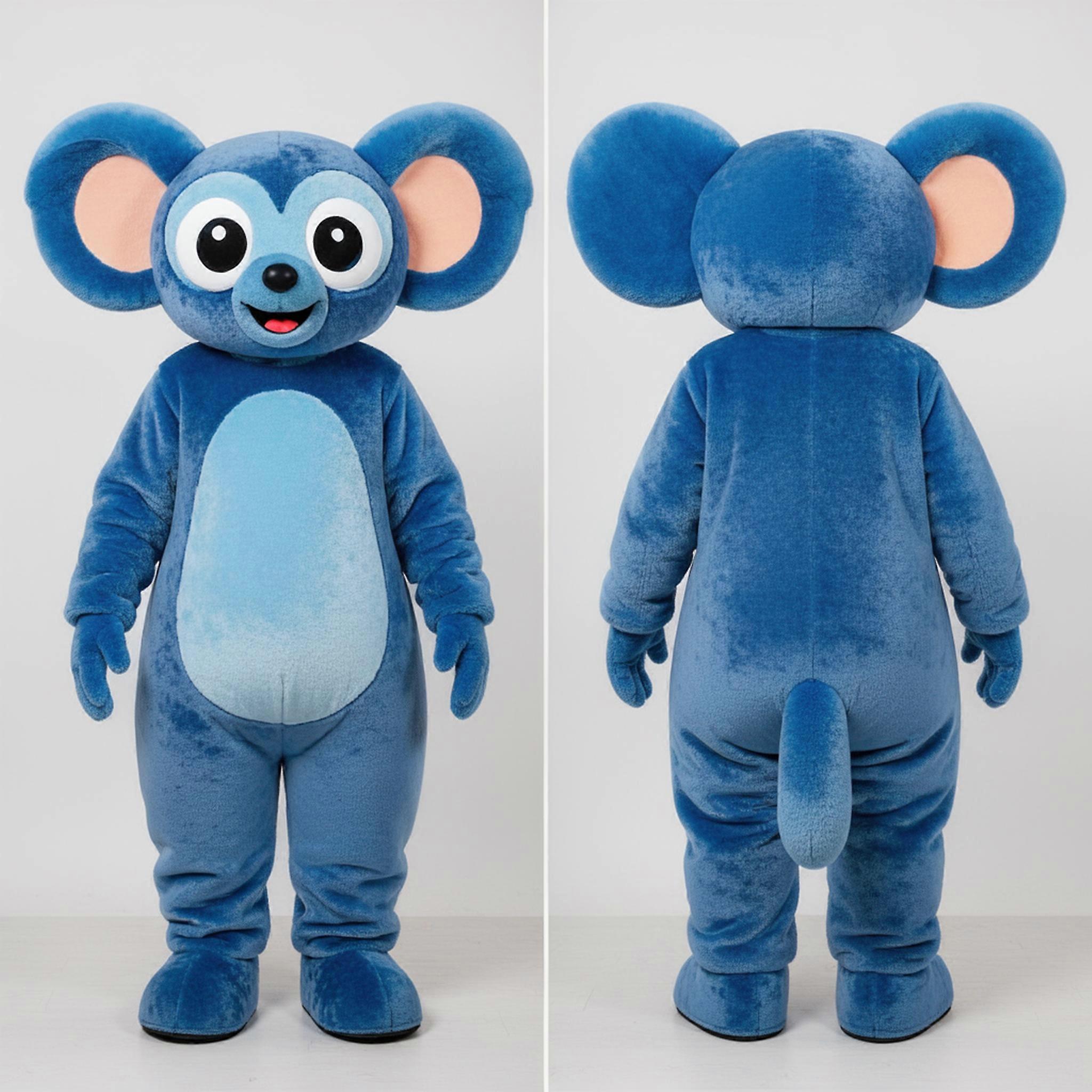 MASTICOT Azure Blue Expressive Ayeaye Mascot
