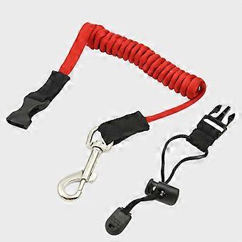 Corda de segurança elástica ajustável para remo de caiaque com gancho de segurança, ideal para varas de pesca, barcos a remo e outros acessórios.