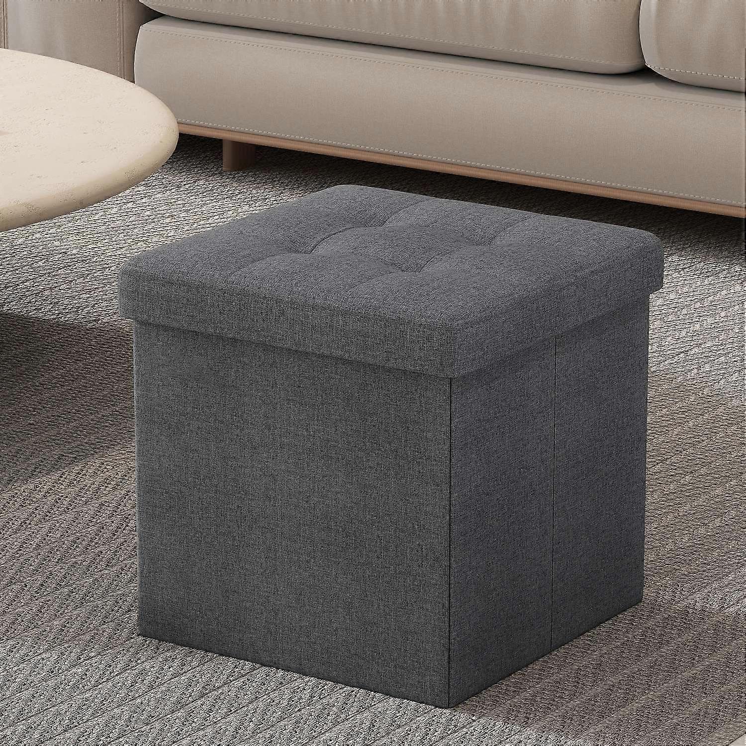 Foldable Storage ottoman bench cube for living room and