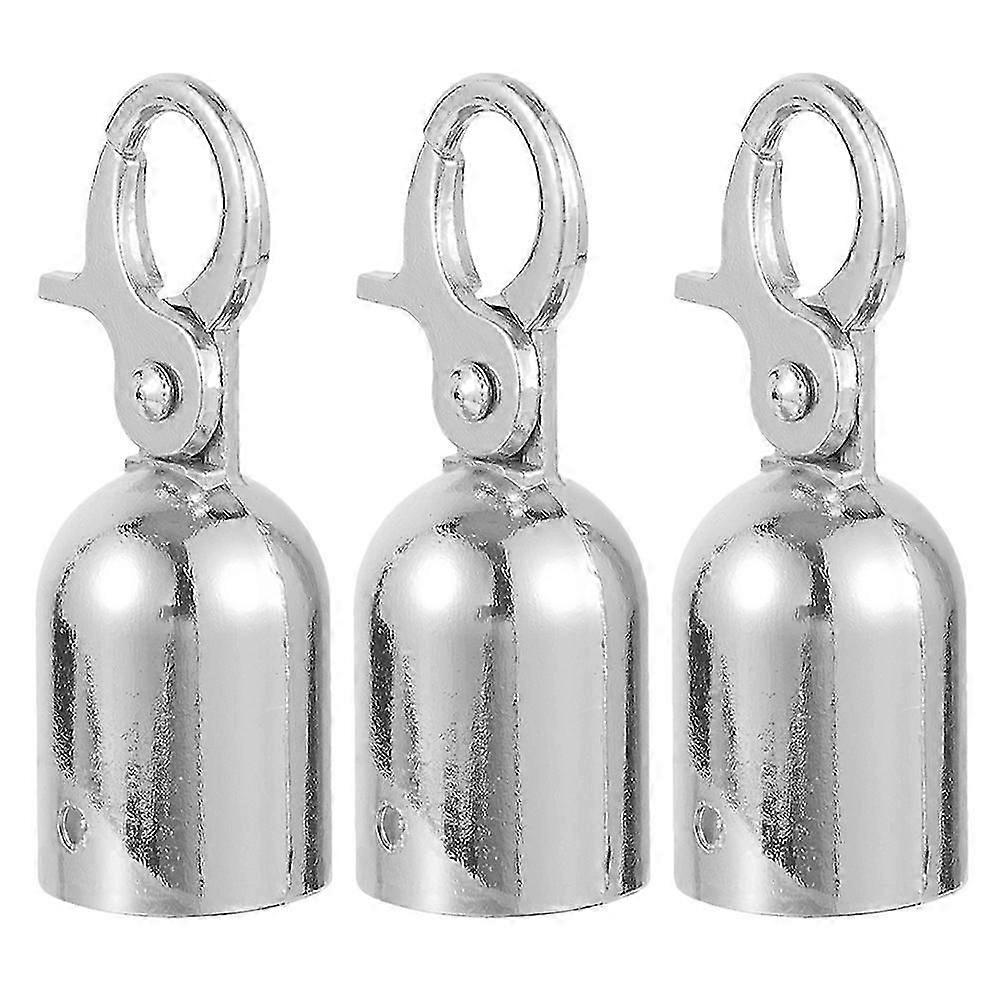Silver Rope End Stop for Queue Posts with 6Pcs Crowd Control Hooks