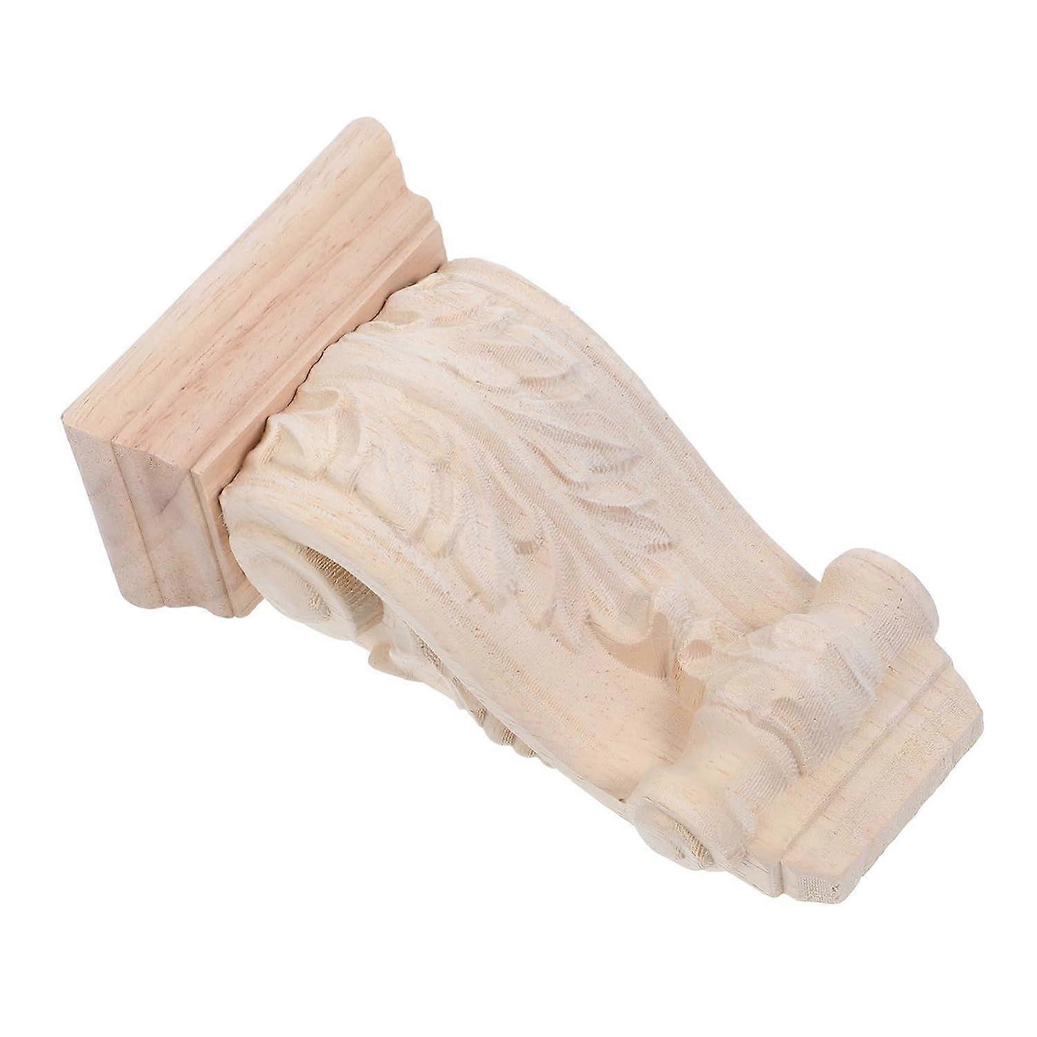 Wood Corbel Pair Rustic Carved Corner Support for Room