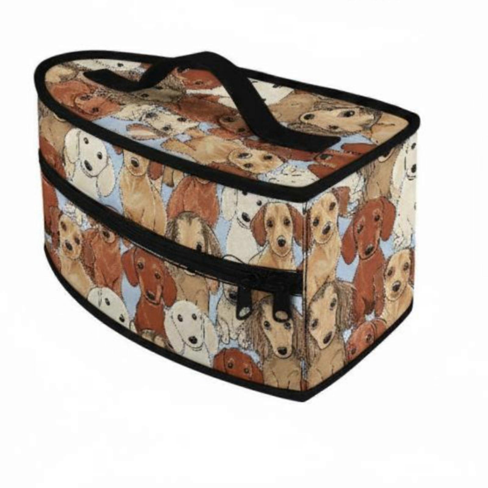 Zippered Iron Storage Bag Structured Rectangular Floral Iron Bag Lined Interior