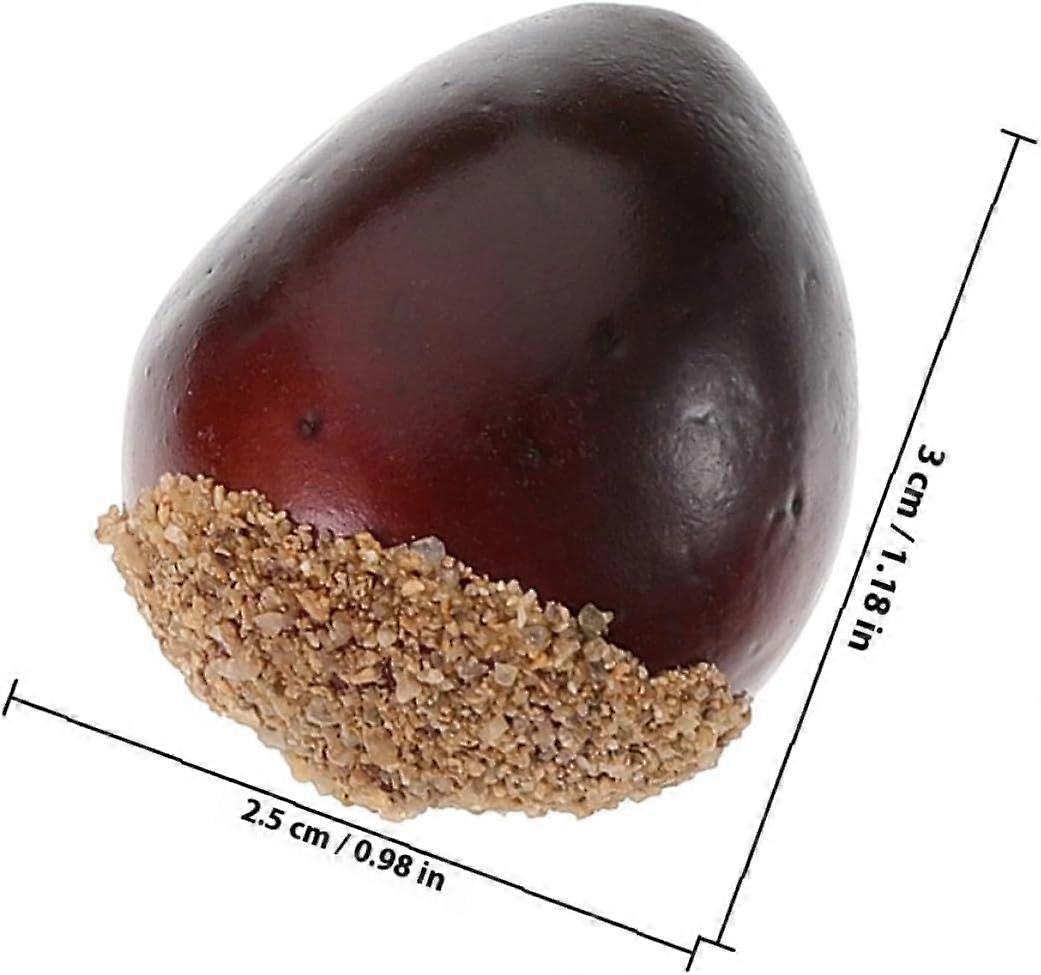 minkissy 30pcs Artificial Chestnuts Decorative Set Polyethylene