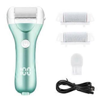 Electric Callus Remover, USB Rechargeable Foot File with 3 Roller Heads, 2 Speeds, Waterproof, LCD Display, Ergonomic for Home Pedicure