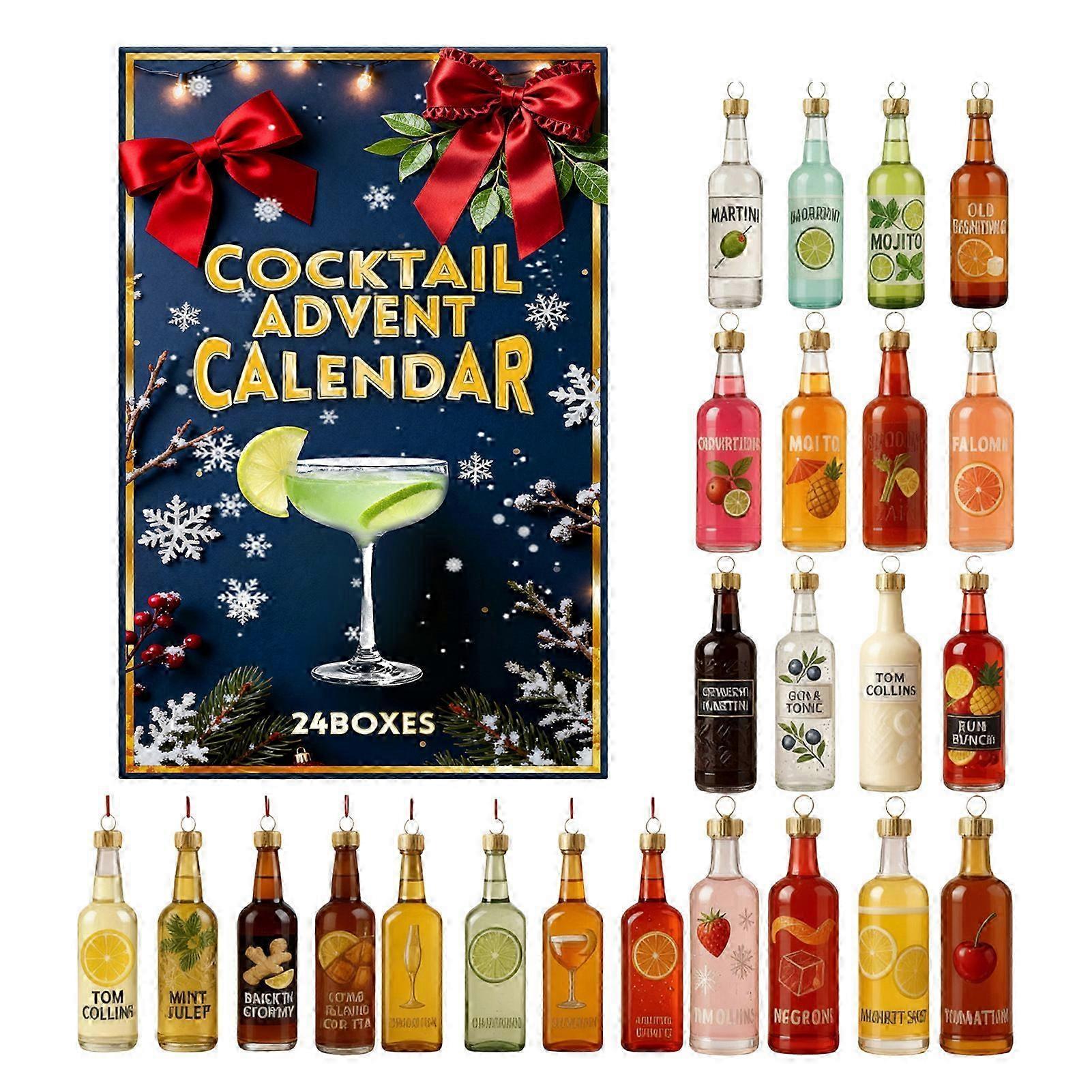 Festive 24-Bottle Cocktail Countdown Calendar
