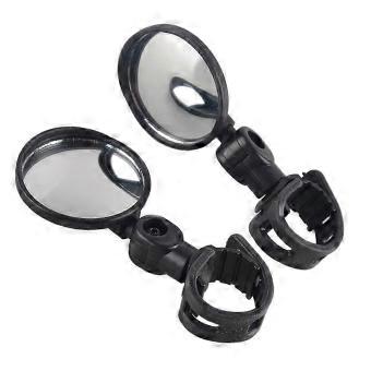 Universal Bike Handlebar Rearview Mirror, 360° Rotatable Adjustable Side Mirror for MTB Road Bike, Convex Glass