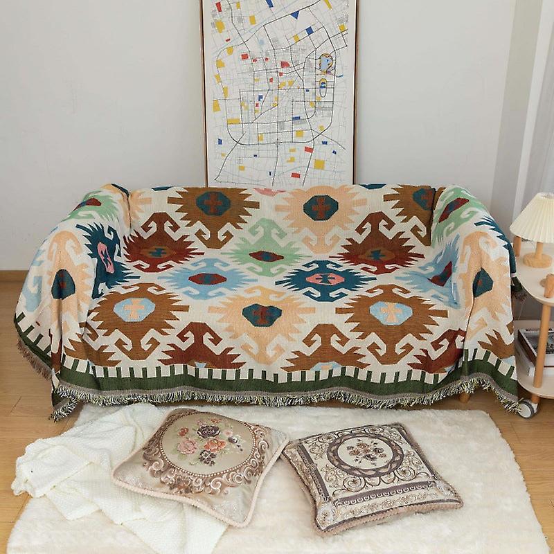 Geometric Pattern Single Double Sofa Cover Universal Cover Blanket Home Decorative Blanket