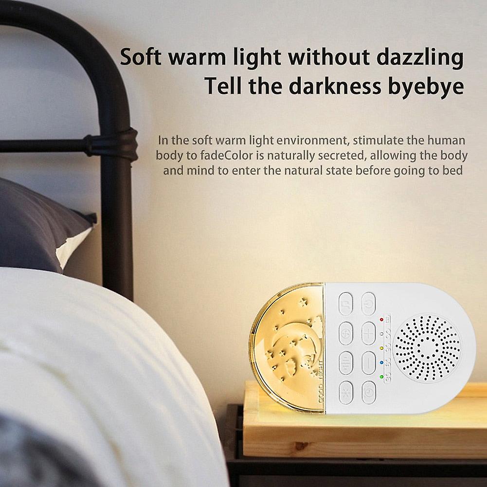 White Noise Machine Portable Baby Sleep Sound Player 24 Soothing Sounds Sleeping Relaxation Rechargeable For Home Travel