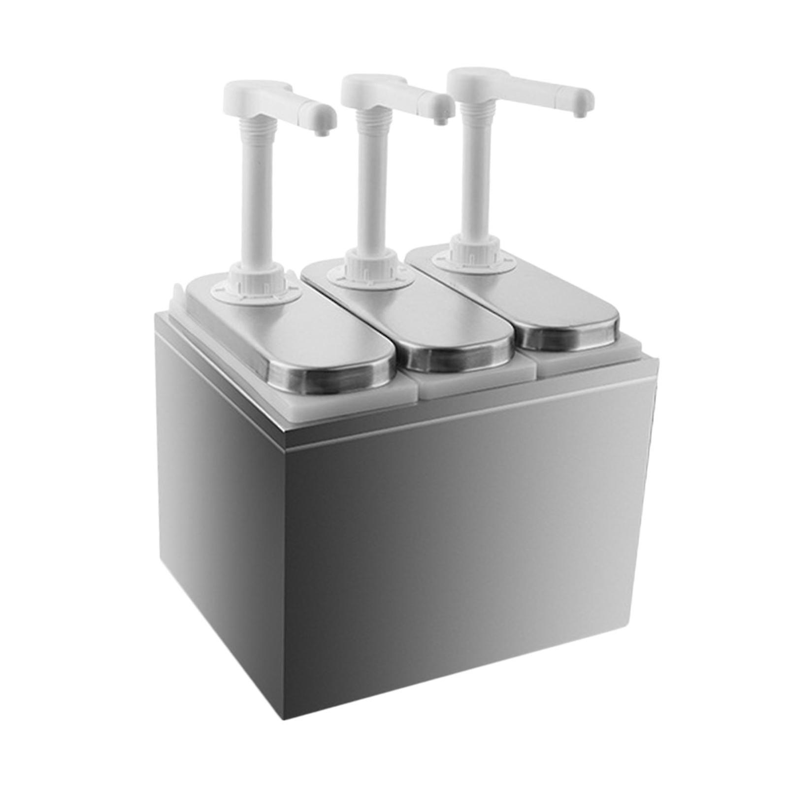 Sauce Dispenser 1L Condiment Dispensing Tool Quantitative Press Head 3 Pump