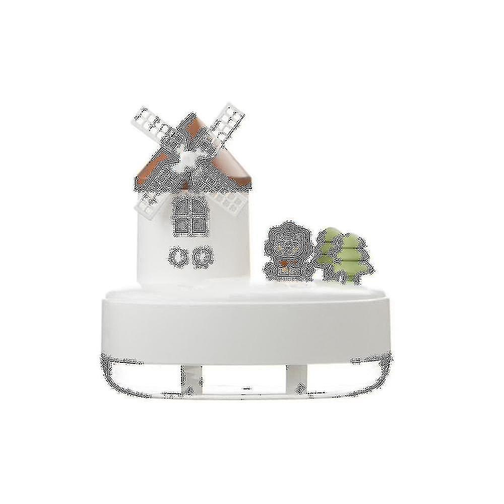 650ml Luftbefeuchter Diffusor USB Double Spray Düse Wireless Diffusor Led Licht Music Box Weiß