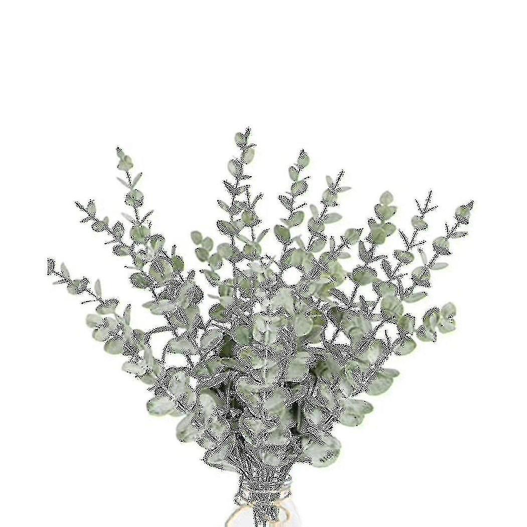 18 Pieces Of Eucalyptus Stems Artificial Eucalyptus Leaf Stems True Gray Green Touch Leaf Branches