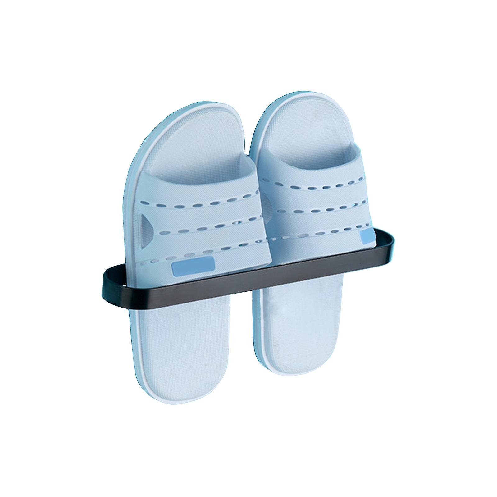 Wall Mounted Shoes Rack Aluminum Slipper Storage Racks Holder Organizer for Home Bedroom Bathroom Toilet Wall Door