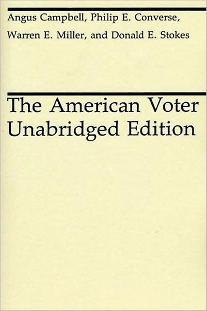 The American Voter by Donald E. Stokes Paperback Book