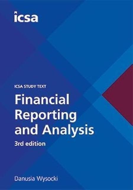 Csqs Financial Reporting And Analysis 3rd Edition by Danusia Wysocki Paperback