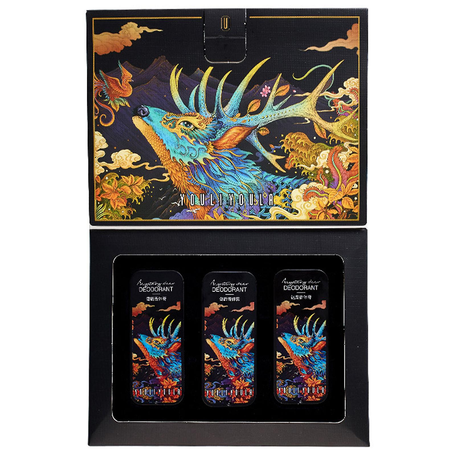 Solid-state Body Elks Balm Set Strong Charming Refreshing Fragrance for Male/Female