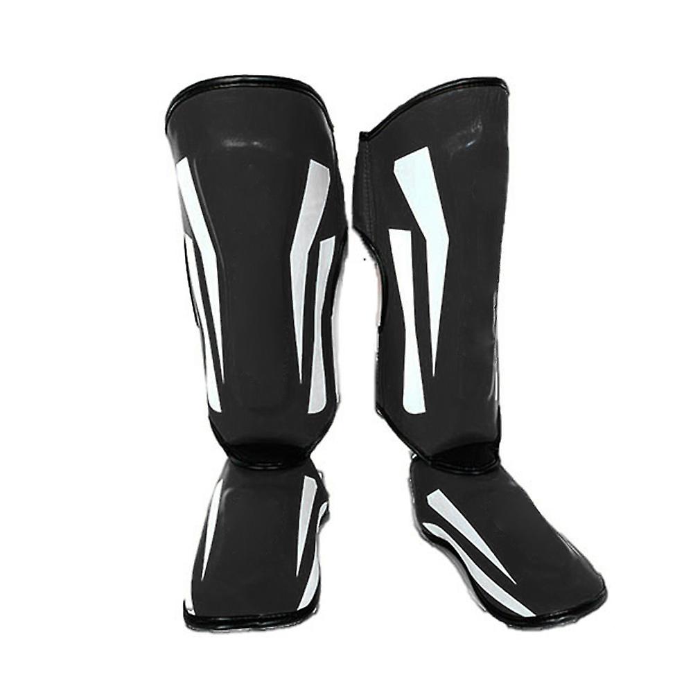Martial Arts Shin Guards Pu Leather Thicken Protective Pads