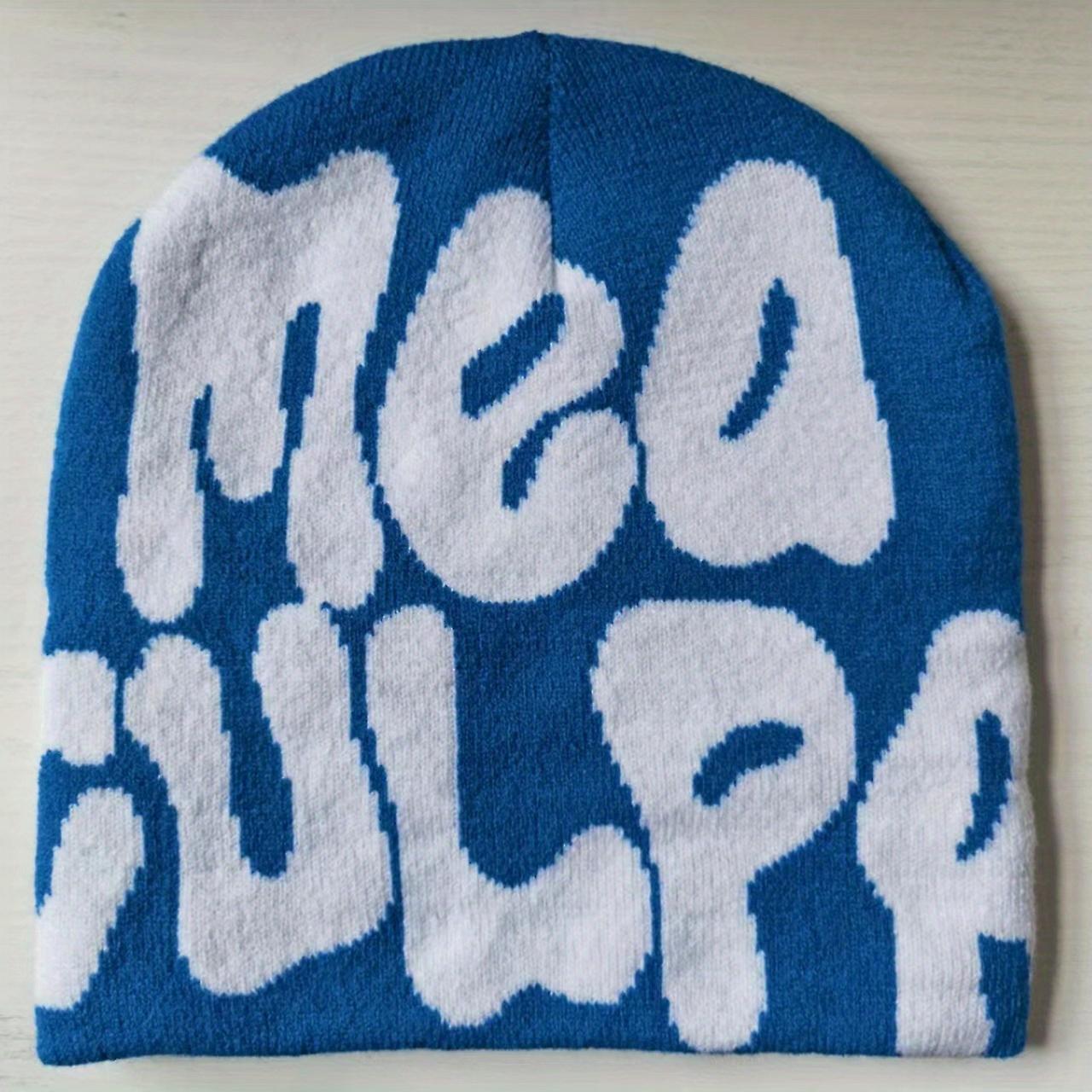 Hip Hop Knitted Beanie Cap Candy Color Y2k Skull Hat Elastic Foldable Women Trend Knit Hat Warm Beanies