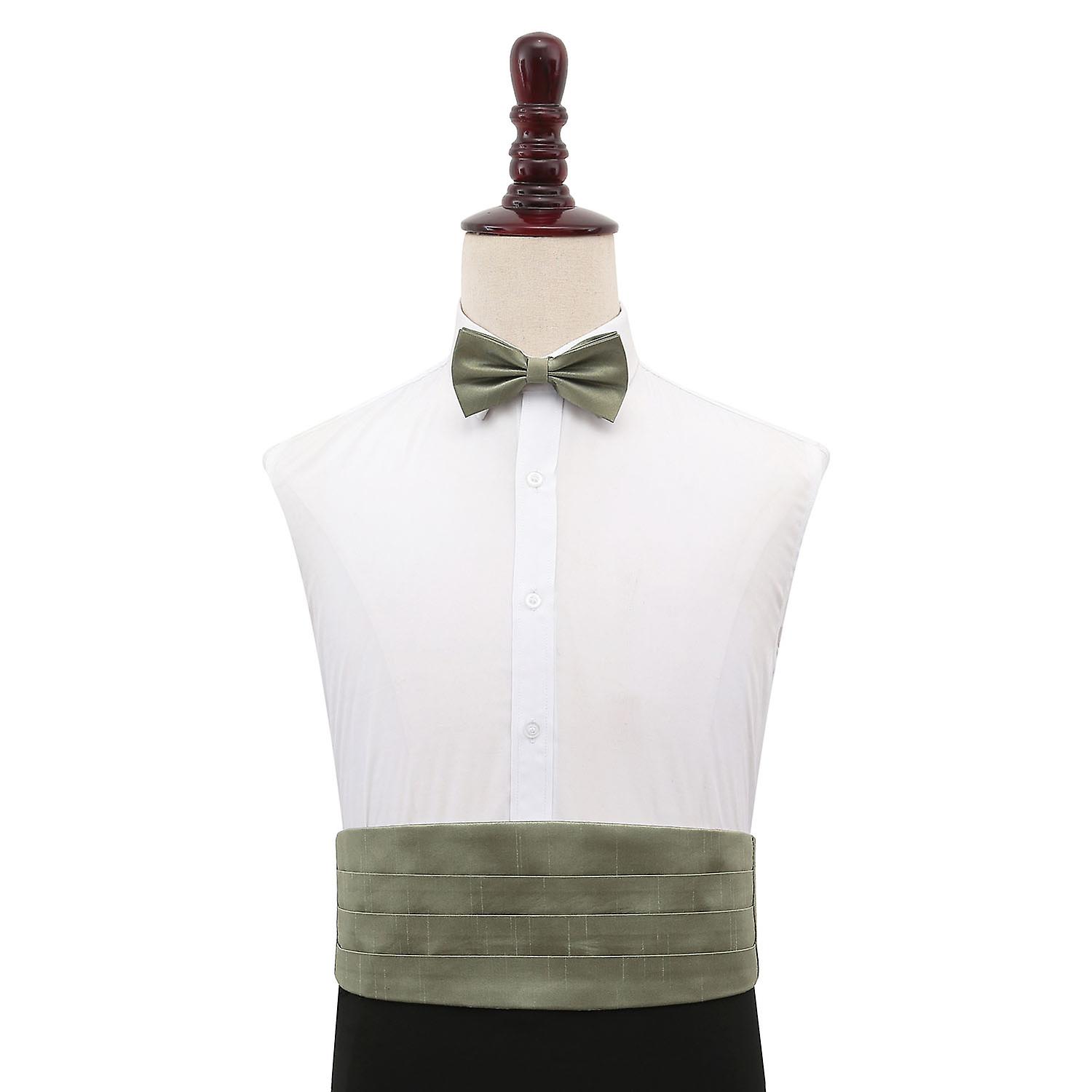 Sage Green Plain Shantung Cummerbund