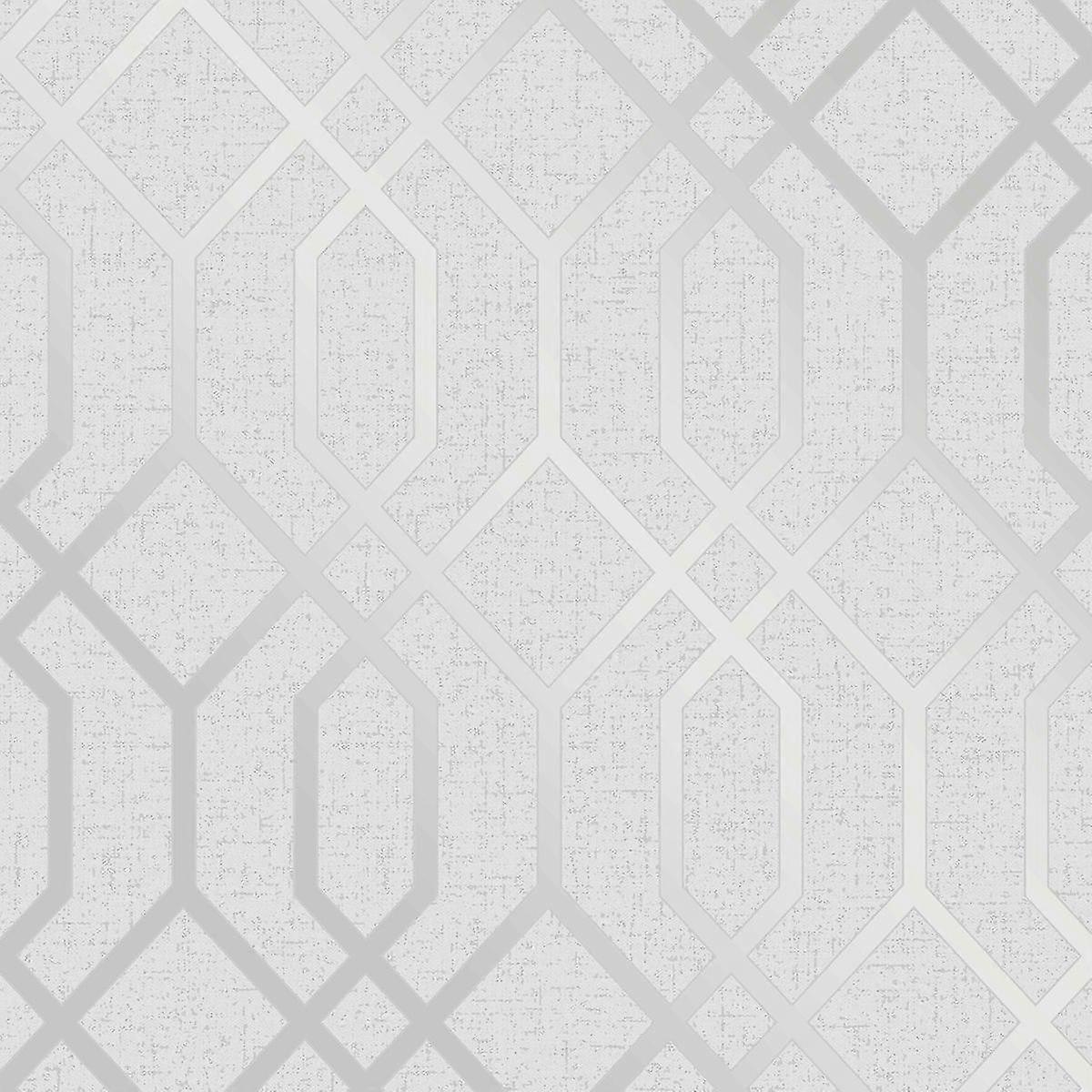 Quartz Trellis Geometric Wallpaper Fine Decor
