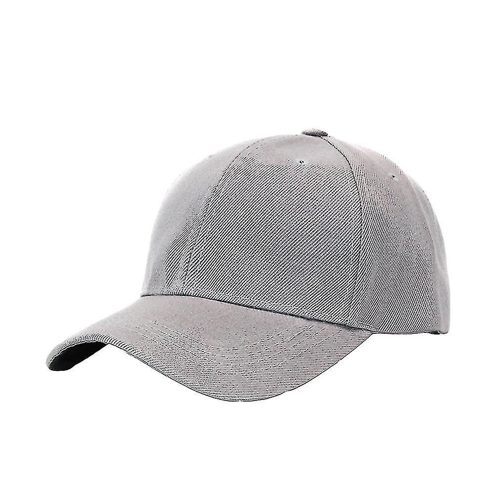 Mode Solid Color Hook Loop Baseball Cap Unisexe Outdoor Sunshade Peaked Hat
