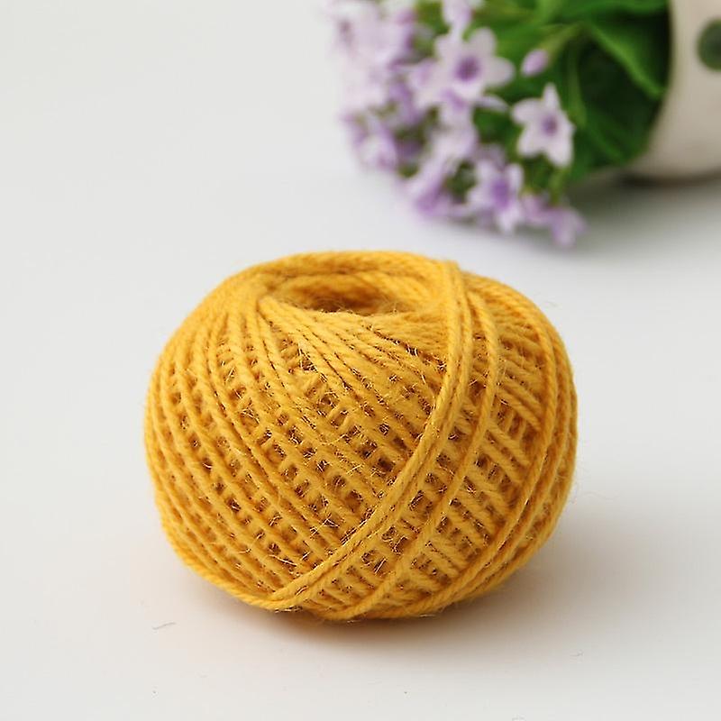 2stk Jute Twine 50m Jute String 3 lag 2mm tykkelse Jute tau til dekorasjon Hage blomsterdekoratør DIY Ar