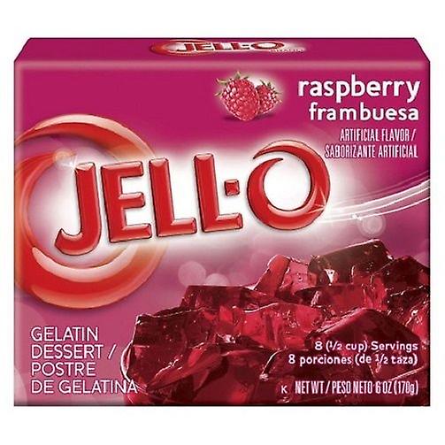 Jell-O Raspberry Instant Jello Gelatin Mix 6 oz Box