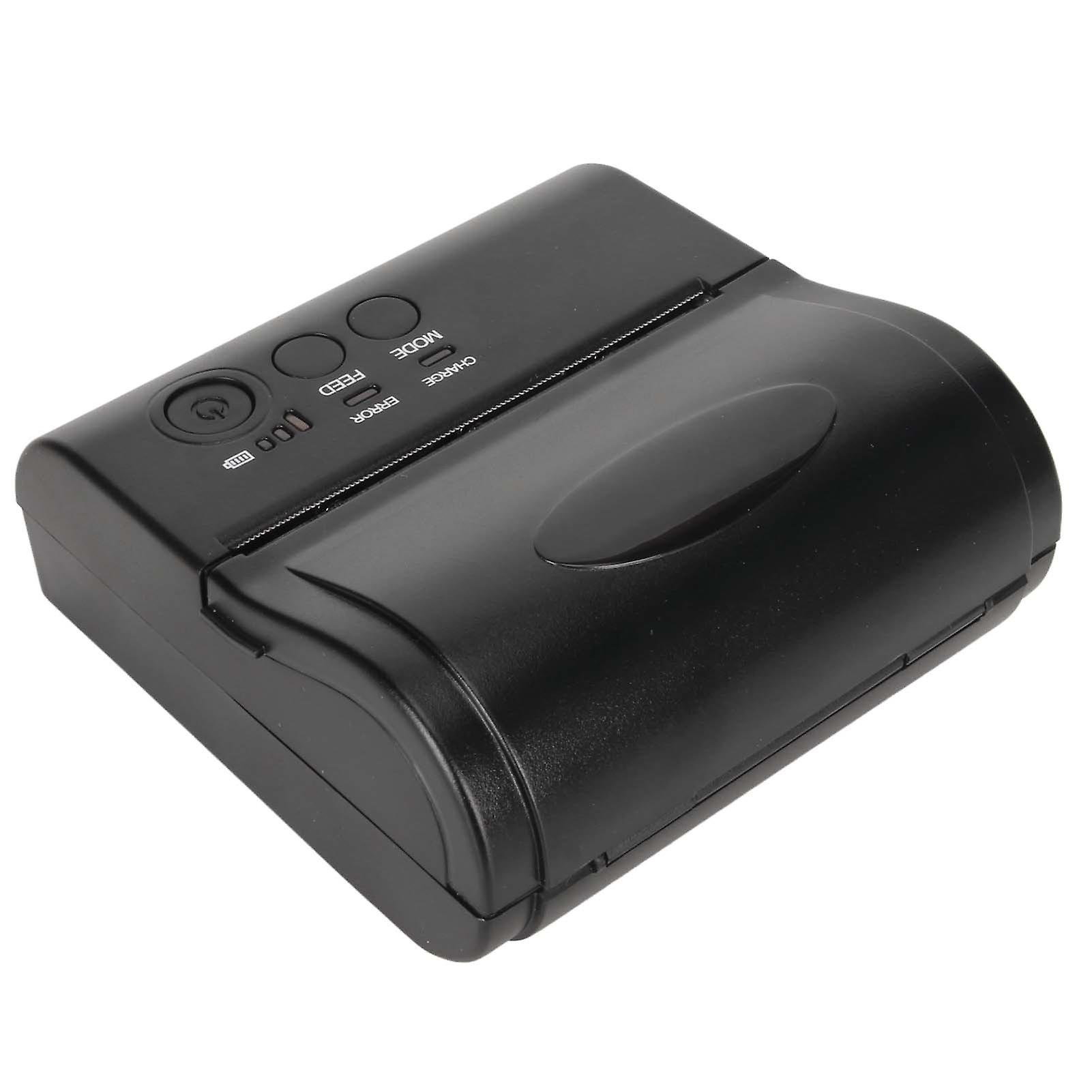 Thermal Printer Bluetooth 203 DPI Accuracy 90mm/s Print Speed Thermal Label Printer for Windows for IOS for Android 100‑240V US Plug 